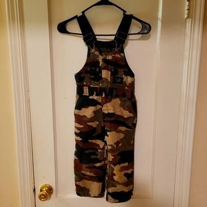 Walls Blizzard Pruf Camo Snow Pants Bib Kids 4T
